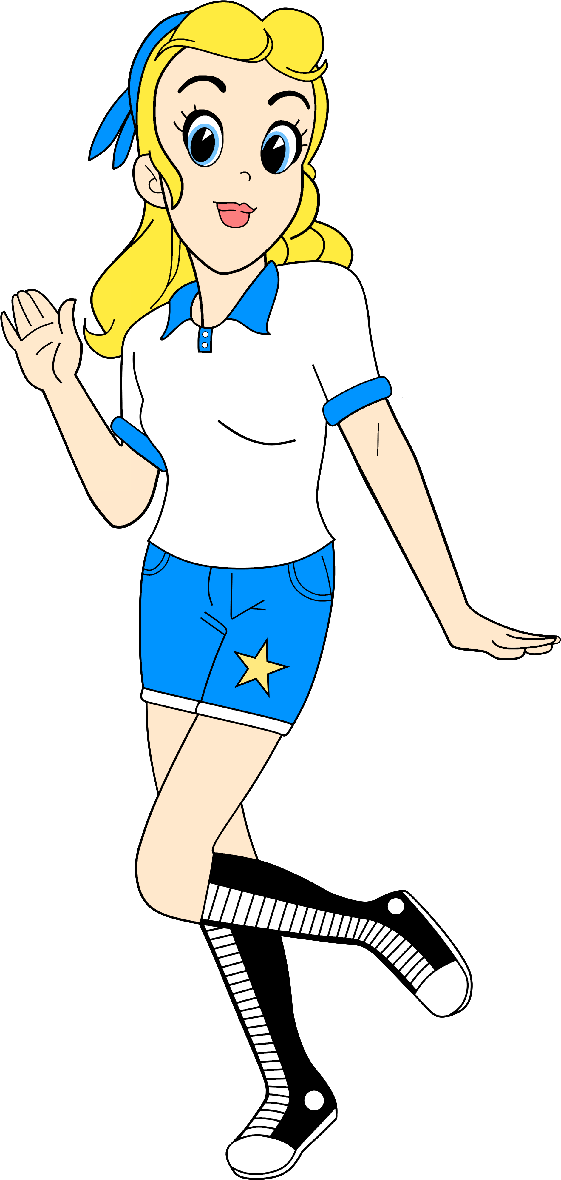 Animated Cheerleader Character Space Jam