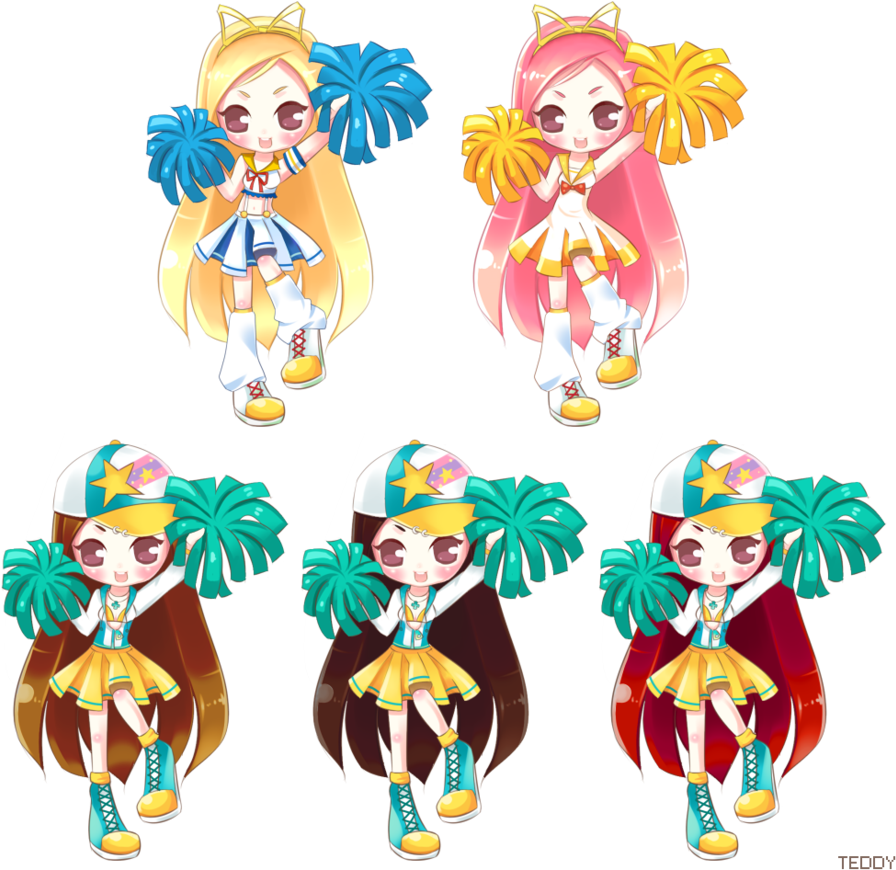 Animated Cheerleader Characters