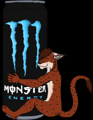 Animated Cheetah Monster Energy Drink