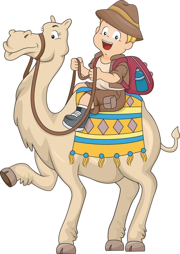 Animated Child Riding Camel