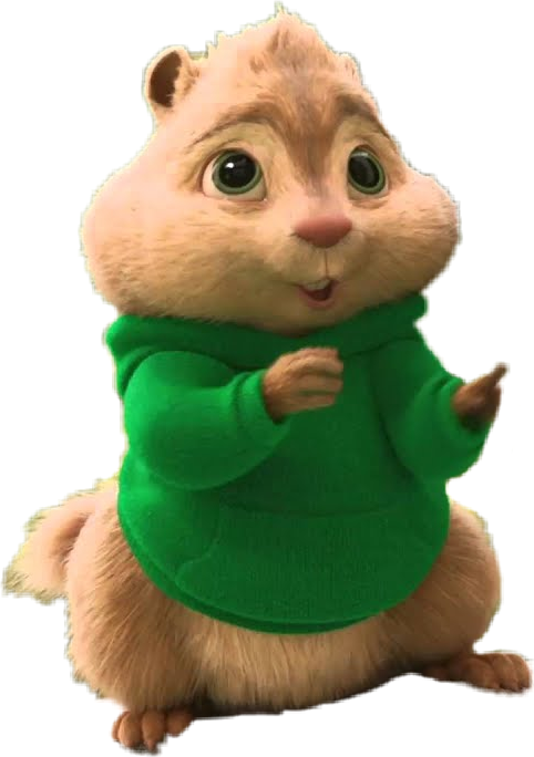 Animated Chipmunkin Green Sweater