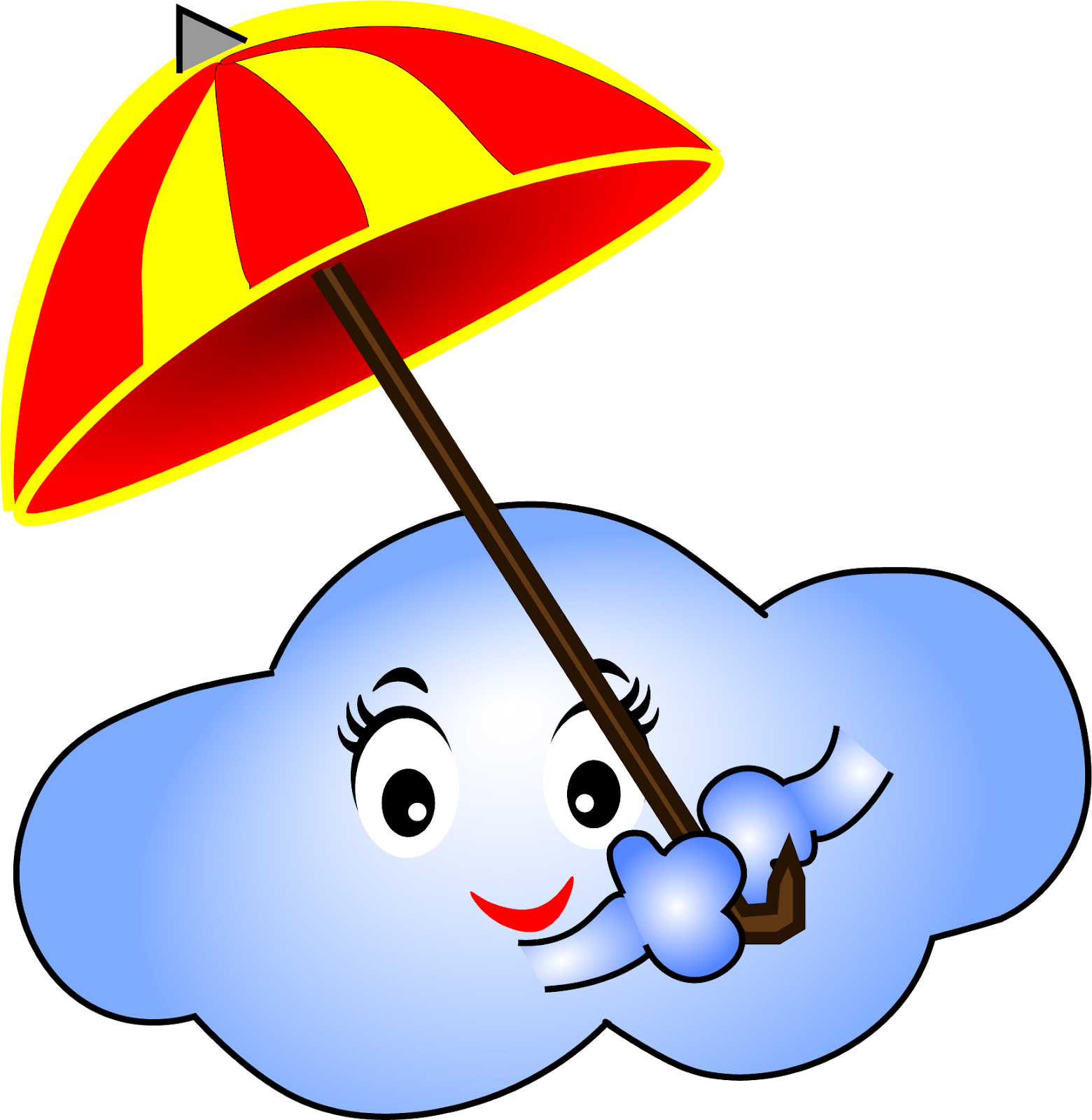 Animated Cloud With Umbrella