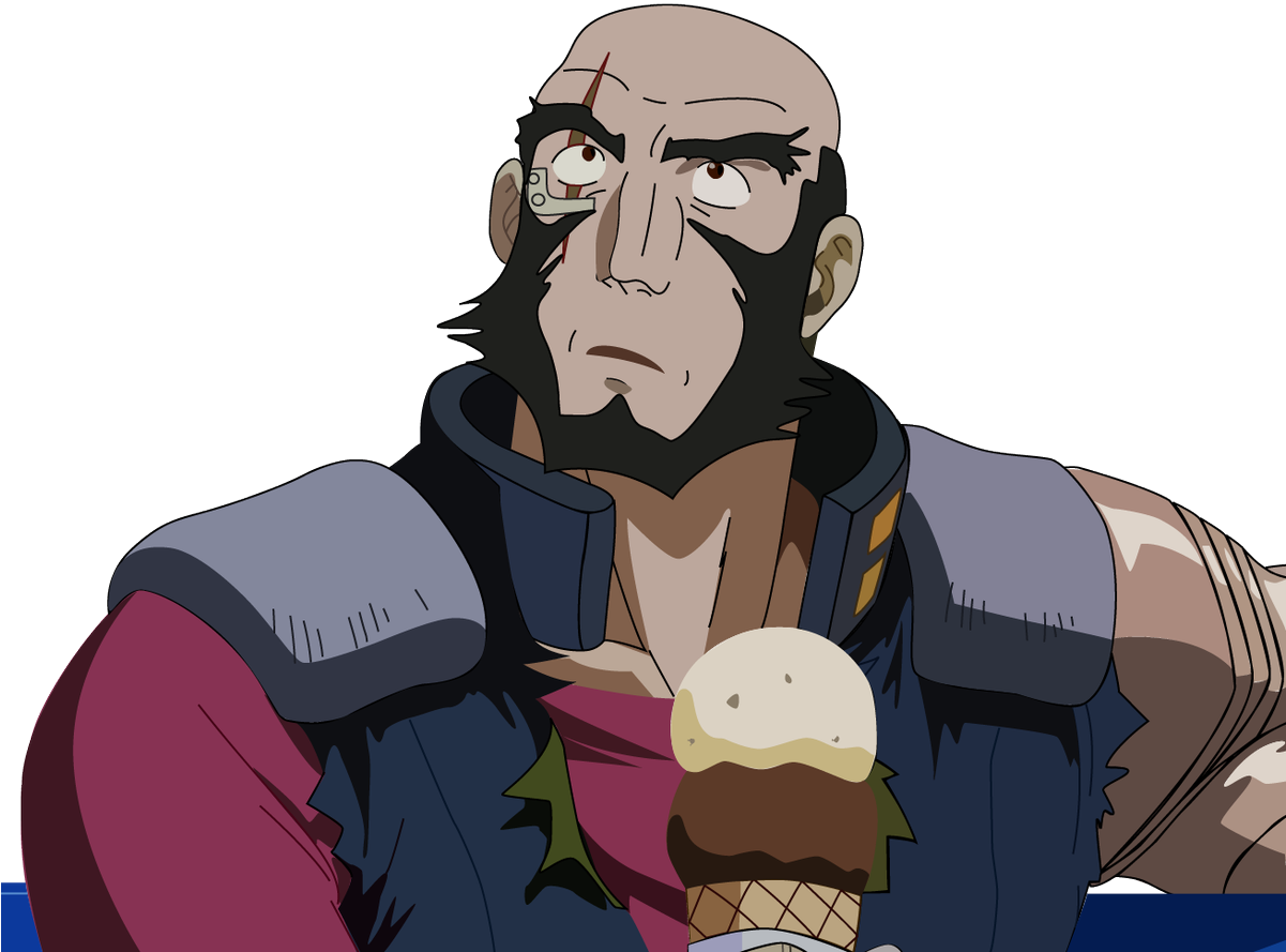 Animated Cowboy With Ice Cream