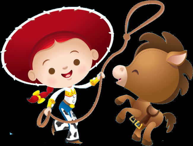 Animated Cowboyand Horse Playtime