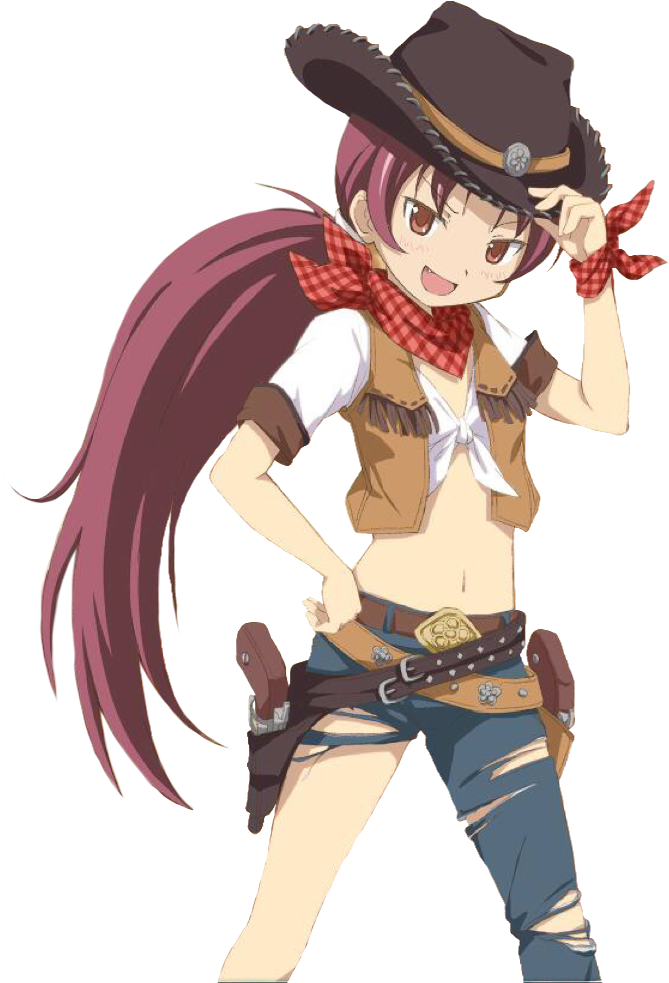 Animated Cowgirl Character Pose