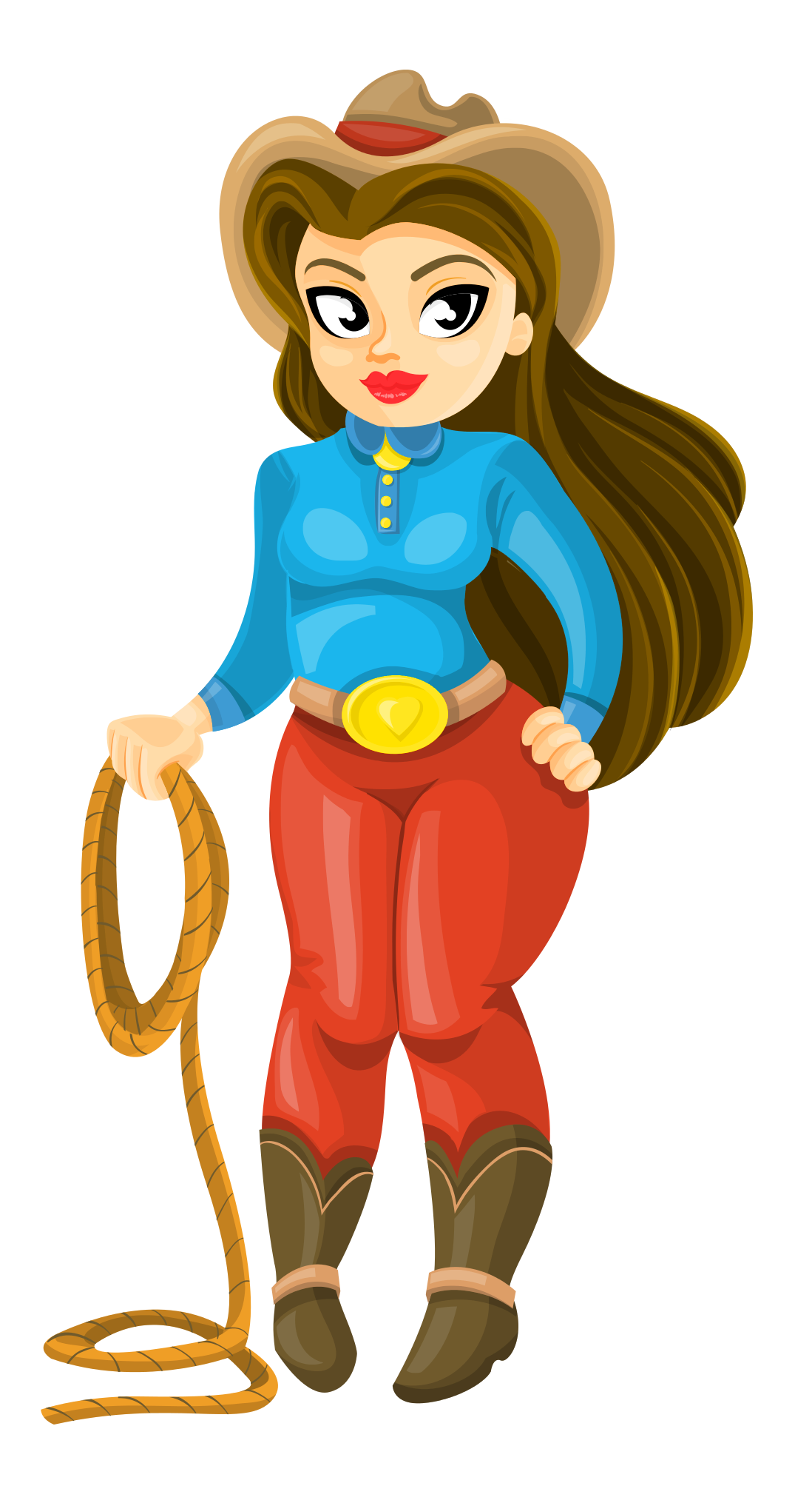 Animated Cowgirlwith Lasso