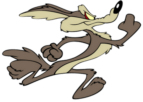 Animated Coyote Character Sprinting