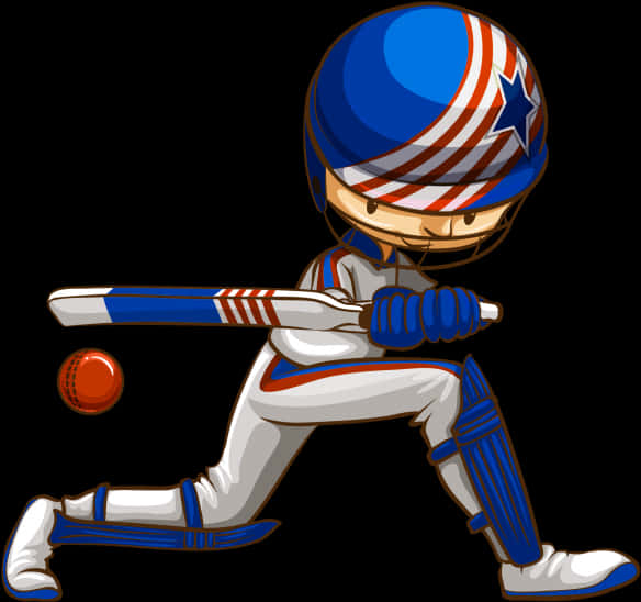 Animated Cricket Player Readyto Hit