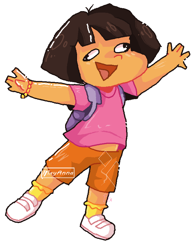 Animated Dora The Explorer Happy Pose