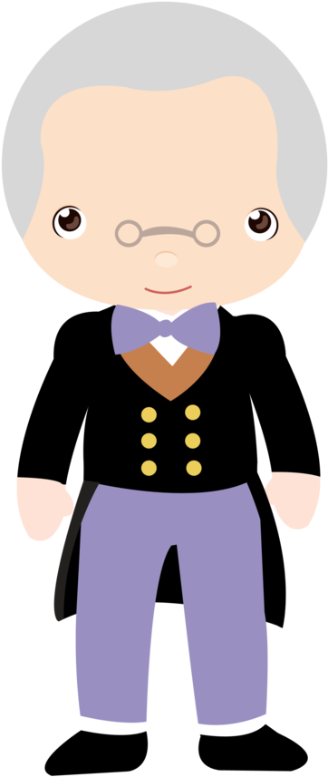 Animated Elderly Gentleman Character