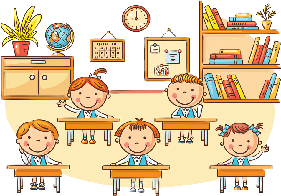 Animated Elementary Classroom Scene