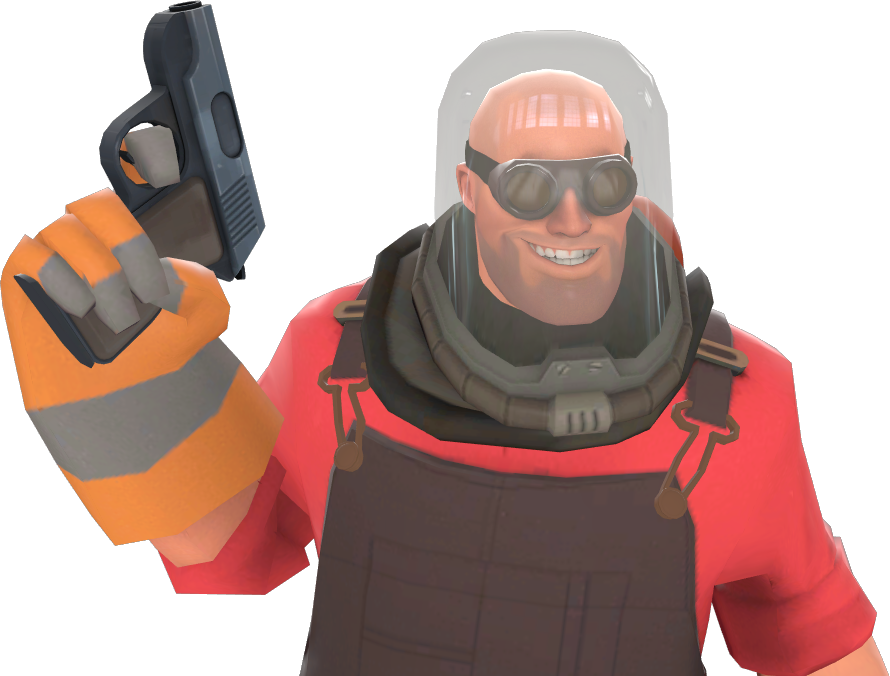 Animated Engineer Holding Wrenchand Gun