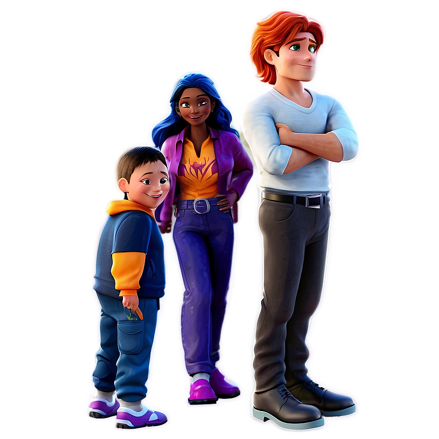 Animated Family Characters Png 05042024