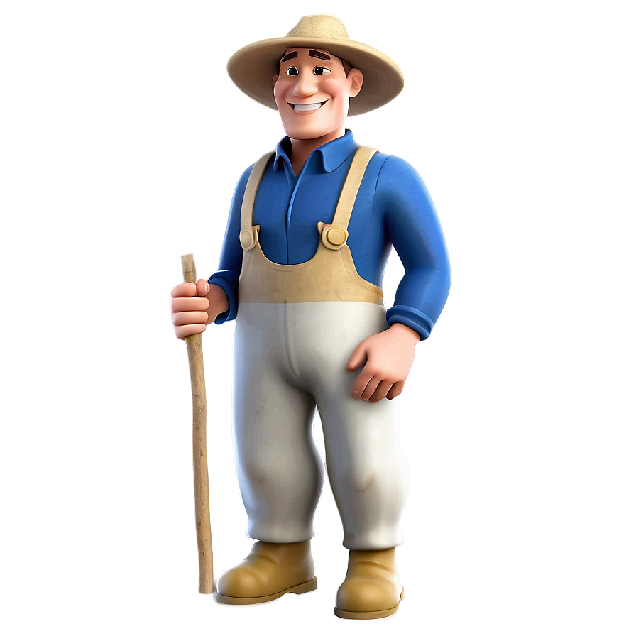 Animated Farmer Figure Png 05242024