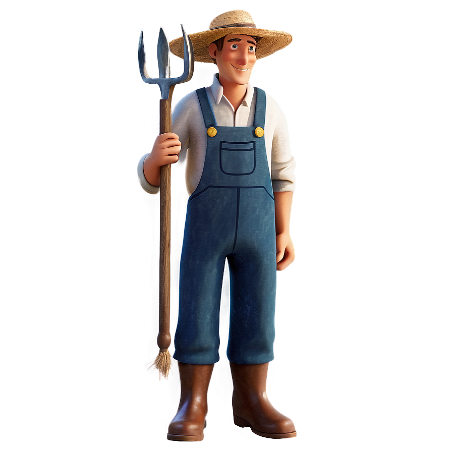 Animated Farmer Figure Png Vsd