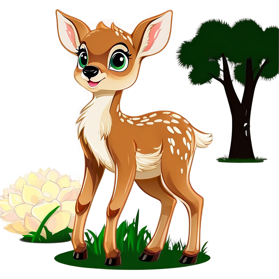 Animated Fawn Character Png 06242024