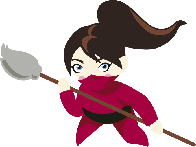 Animated Female Ninjawith Spear