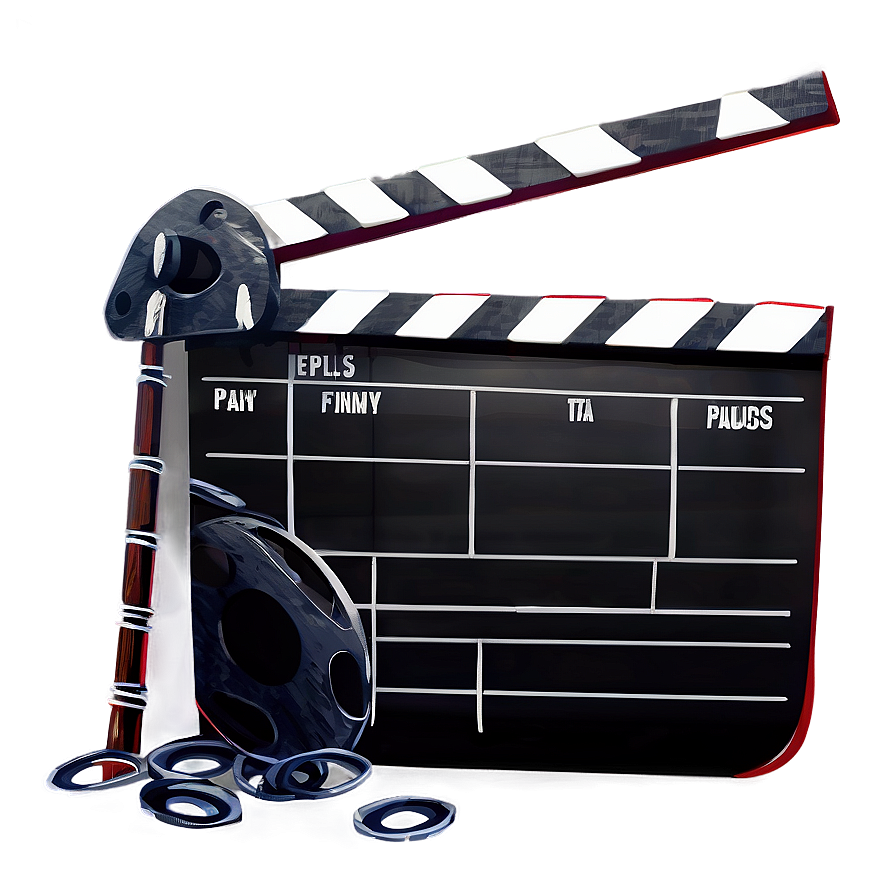 Animated Film Slate Drawing Png 16