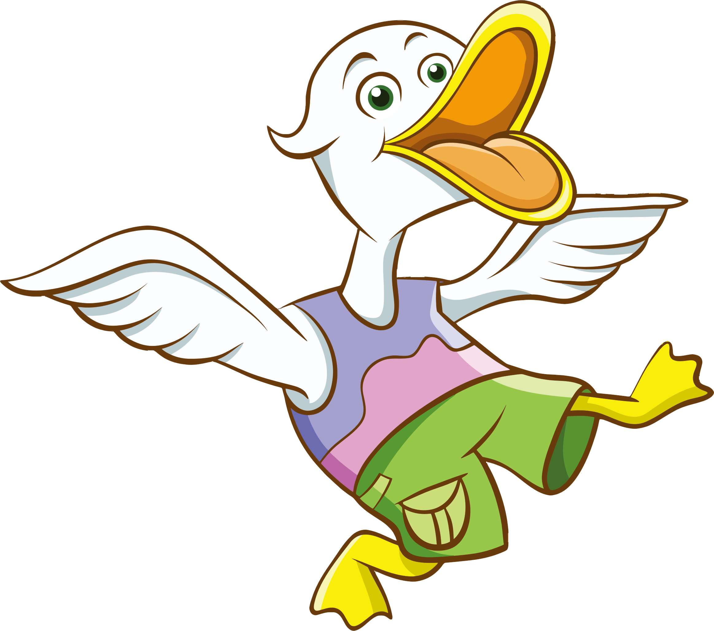 Animated Flying Duck Cartoon