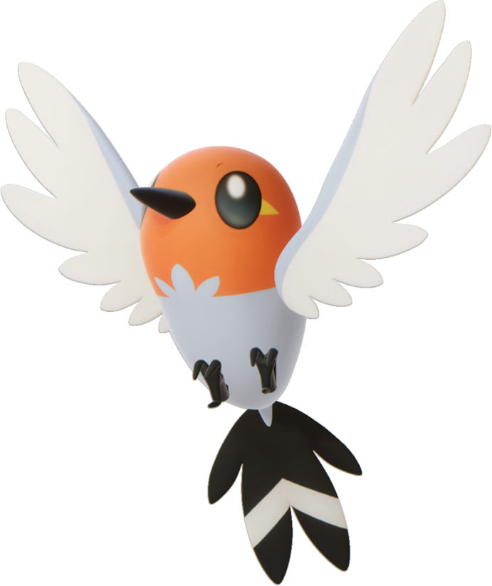 Animated Flying Orange Black Bird