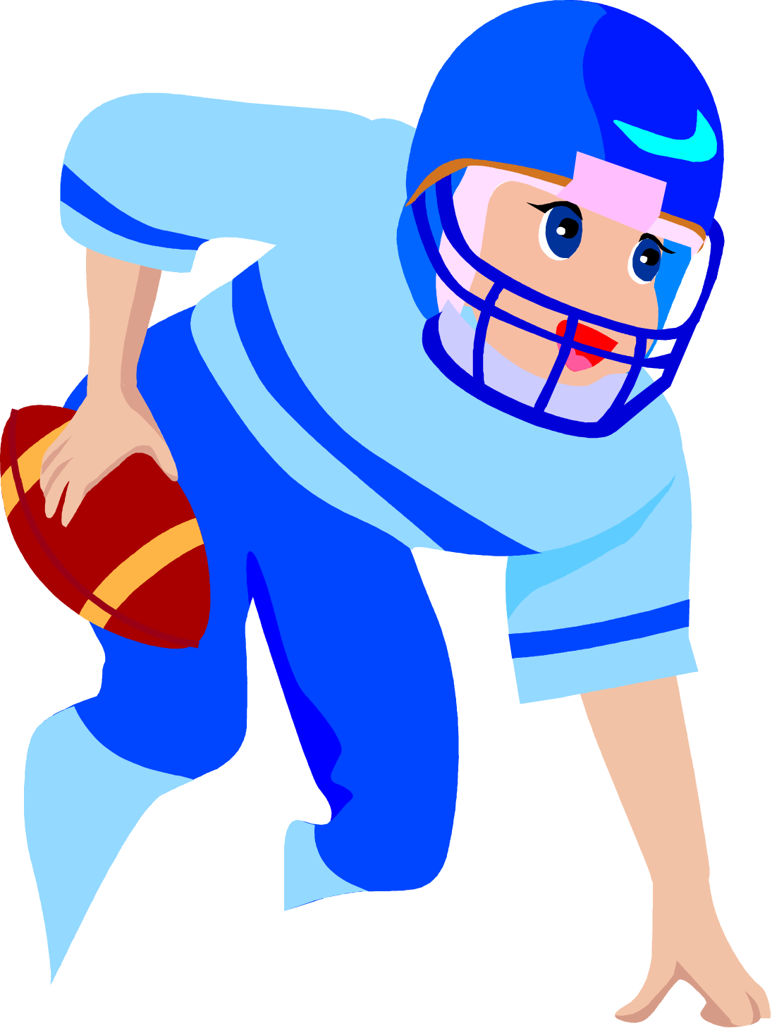 Animated Football Player Action Pose