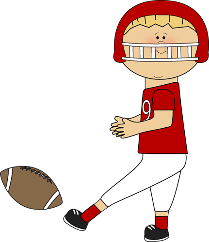 Animated Football Player Kicking Ball