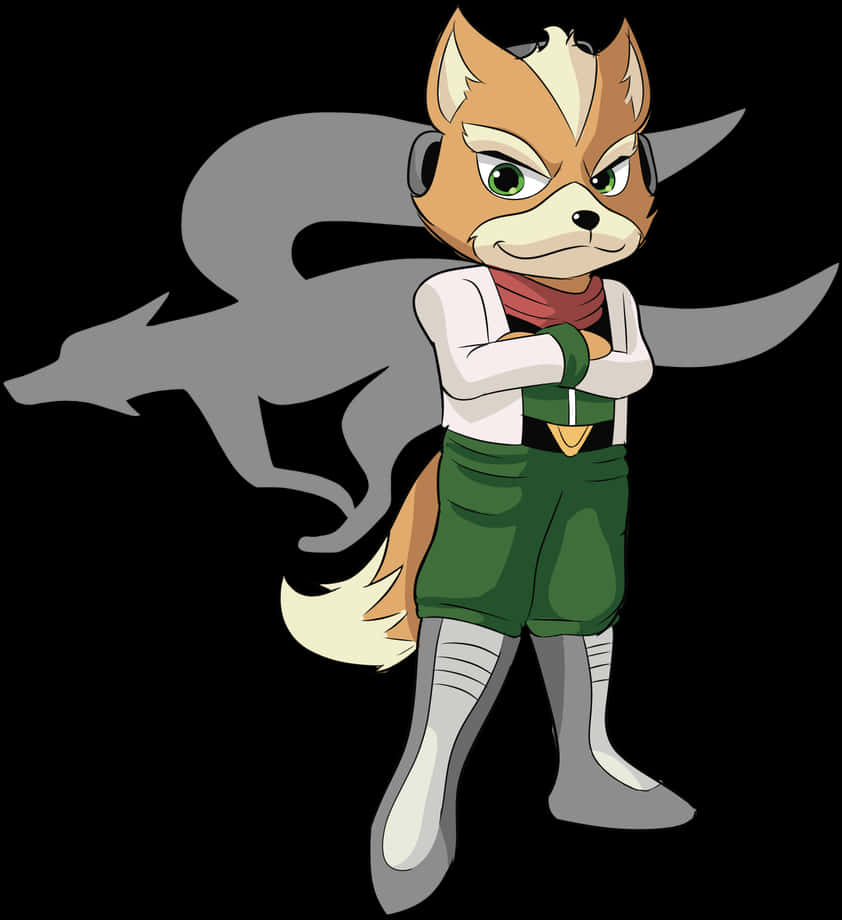 Animated Fox Character Crossed Arms