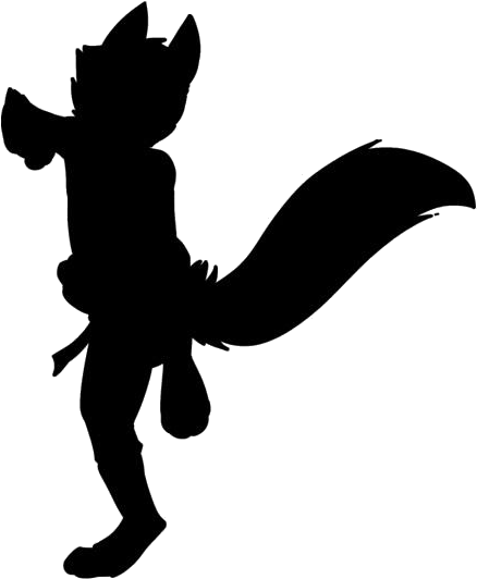 Animated Fox Character Silhouette