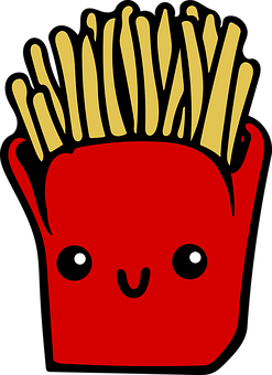 Animated French Fries Character