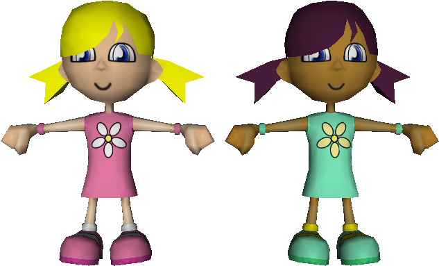 Animated Friends Holding Hands