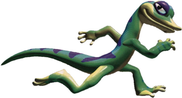 Animated Gecko Character Running