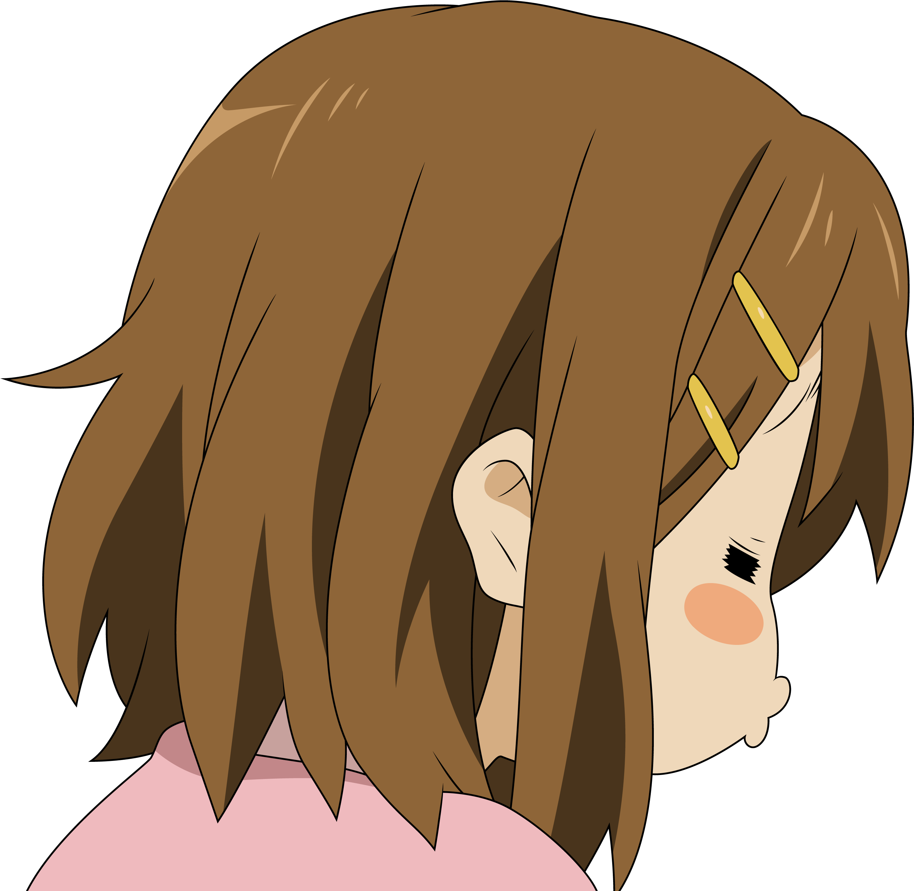 Animated Girl Side Profile