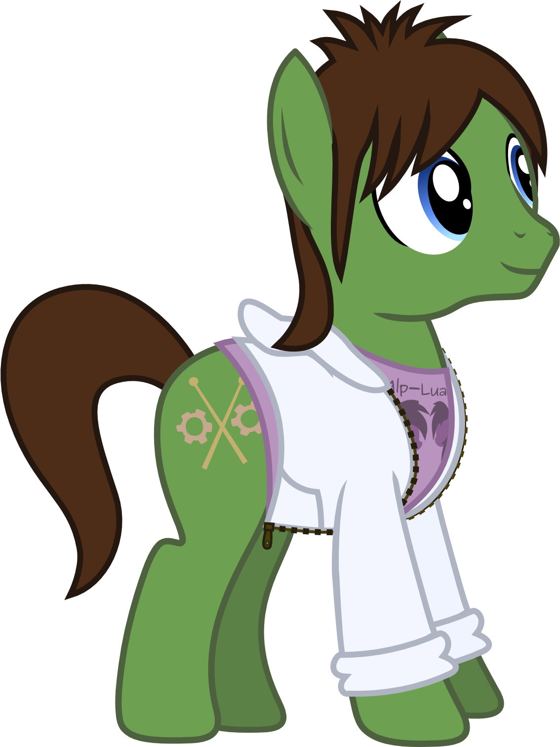 Animated Green Pony Character