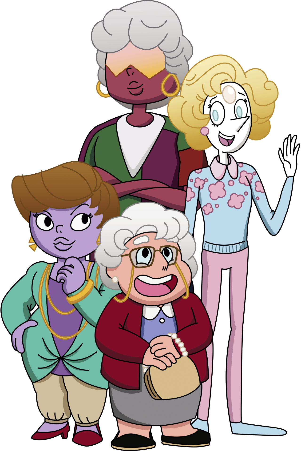 Animated Groupof Four Characters