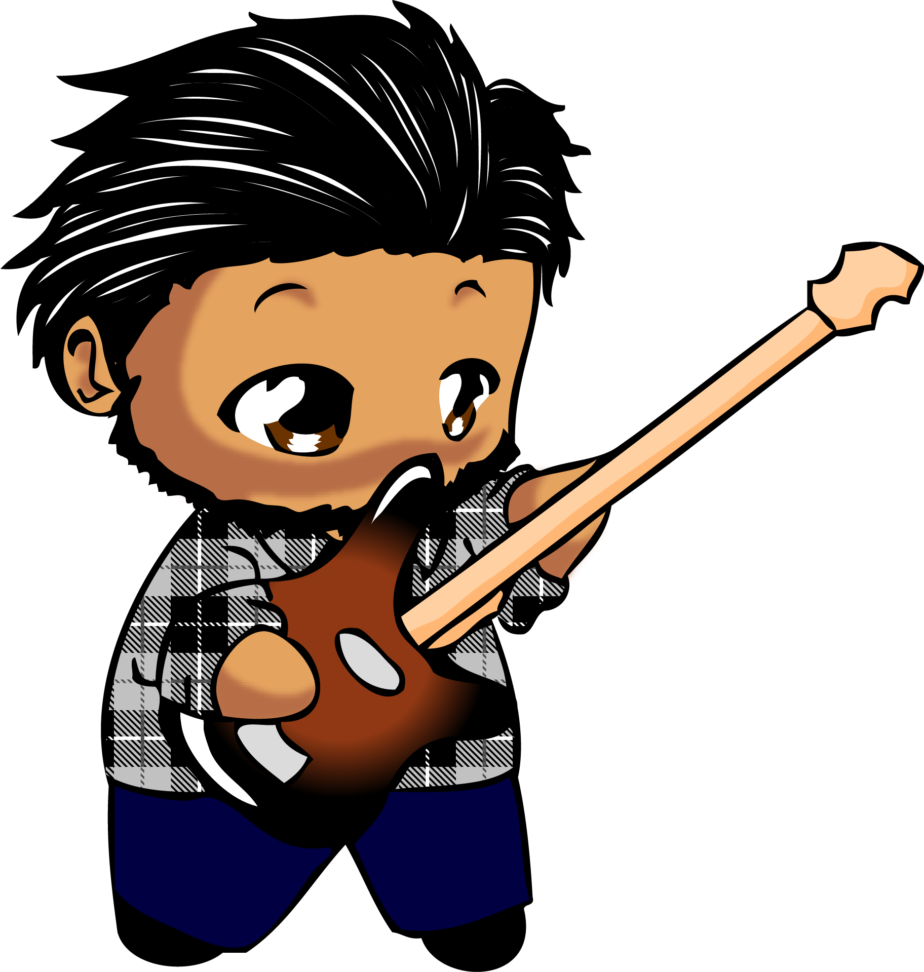 Animated Guitar Player Cartoon