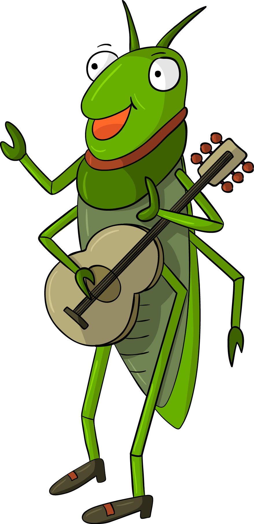 Animated Guitar Playing Grasshopper