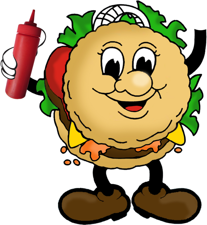 Animated Hamburger Character_ Holding Ketchup Bottle