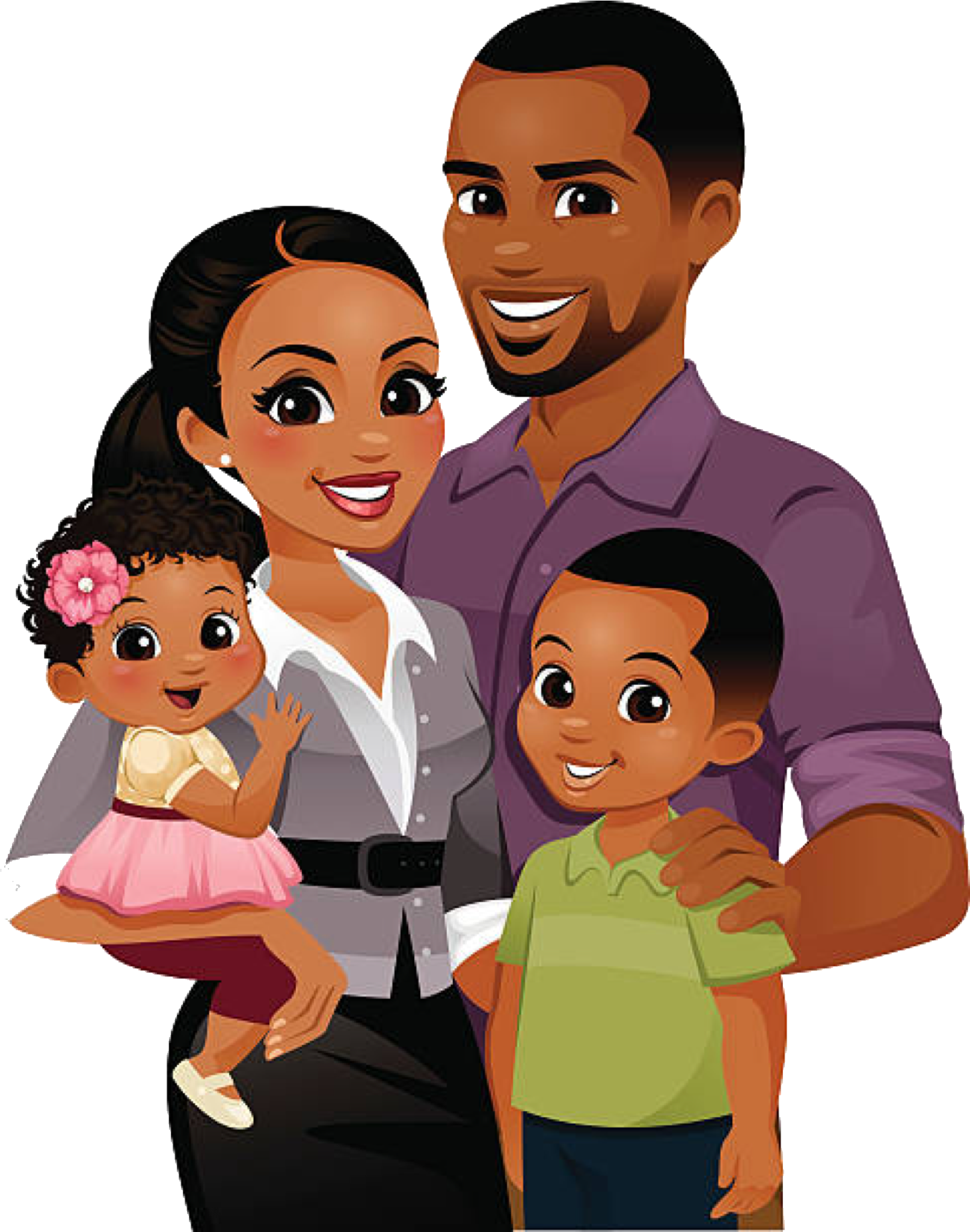 Animated Happy Family Portrait