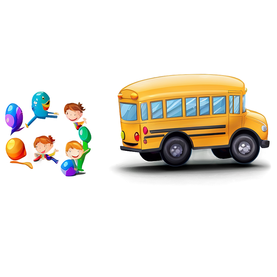 Animated Happy School Bus Png 05242024