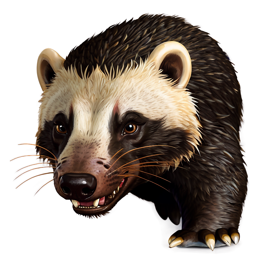 Animated Honey Badger Character Png Uap44