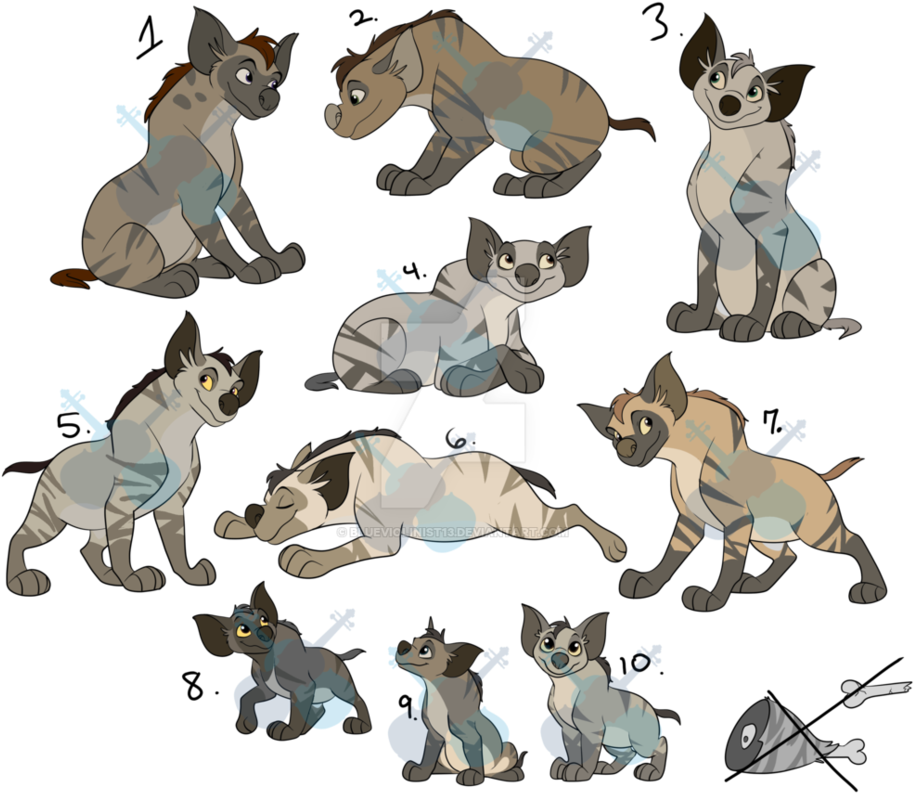 Animated Hyena Character Expressionsand Poses