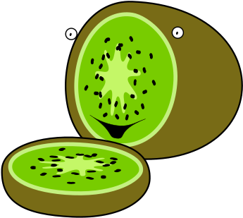 Animated Kiwi Fruit Character