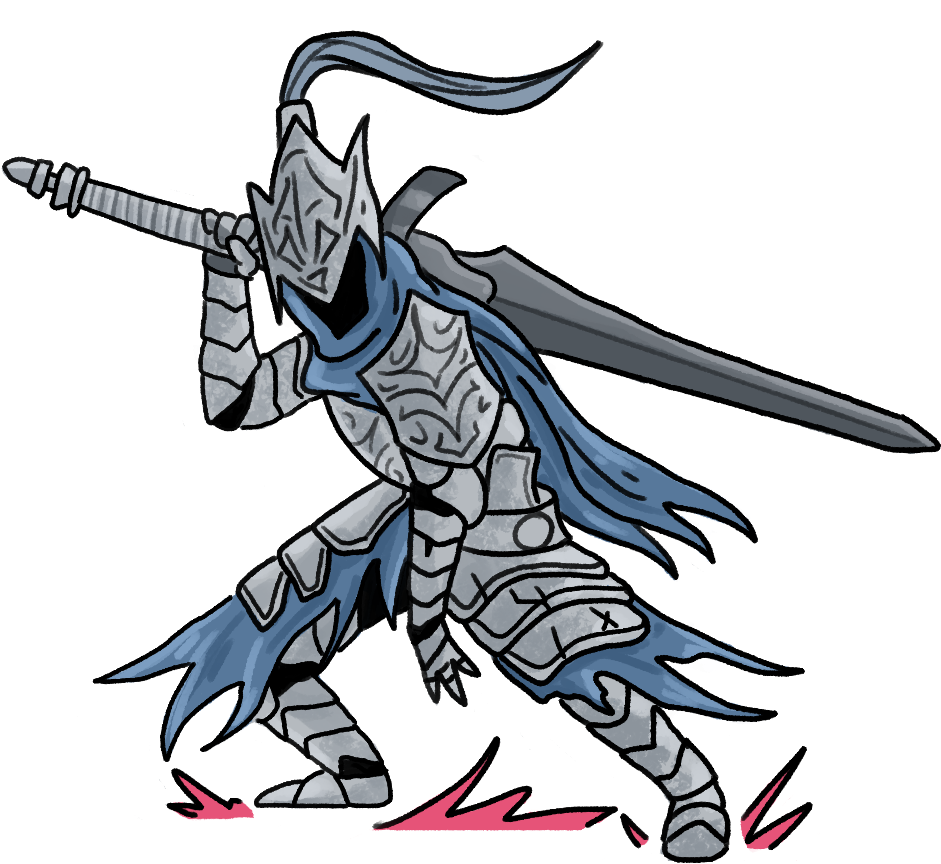 Animated Knight Character With Sword