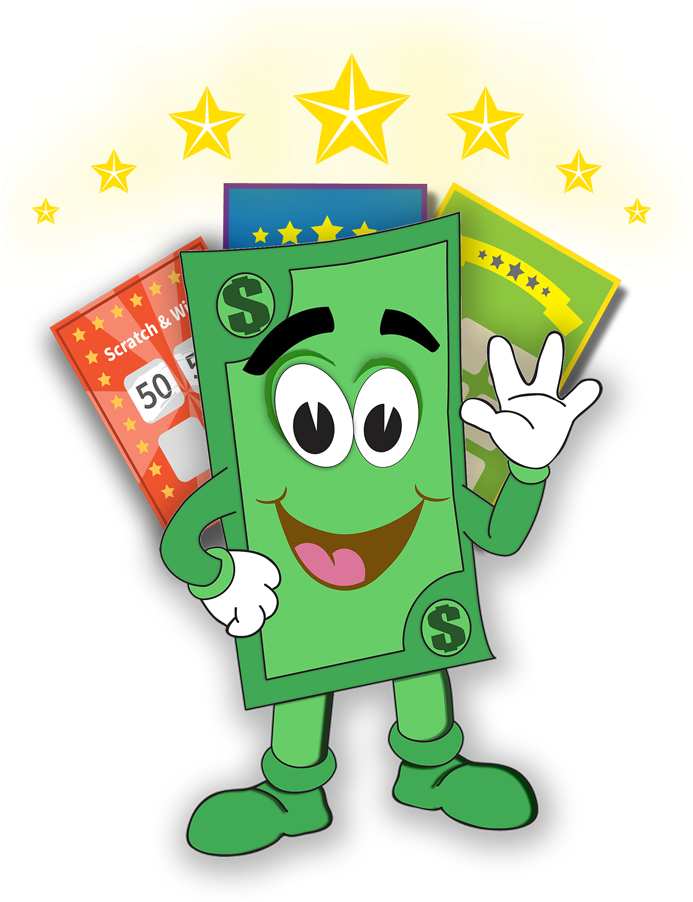 Animated Lottery Ticket Character