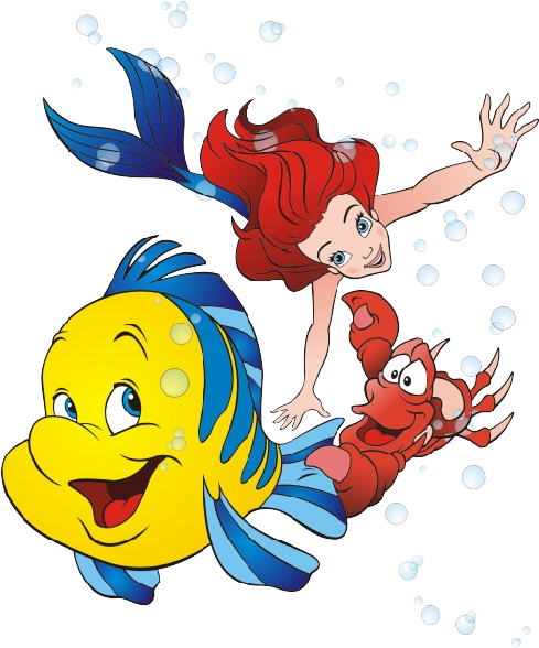 Animated Mermaidand Friends Clipart