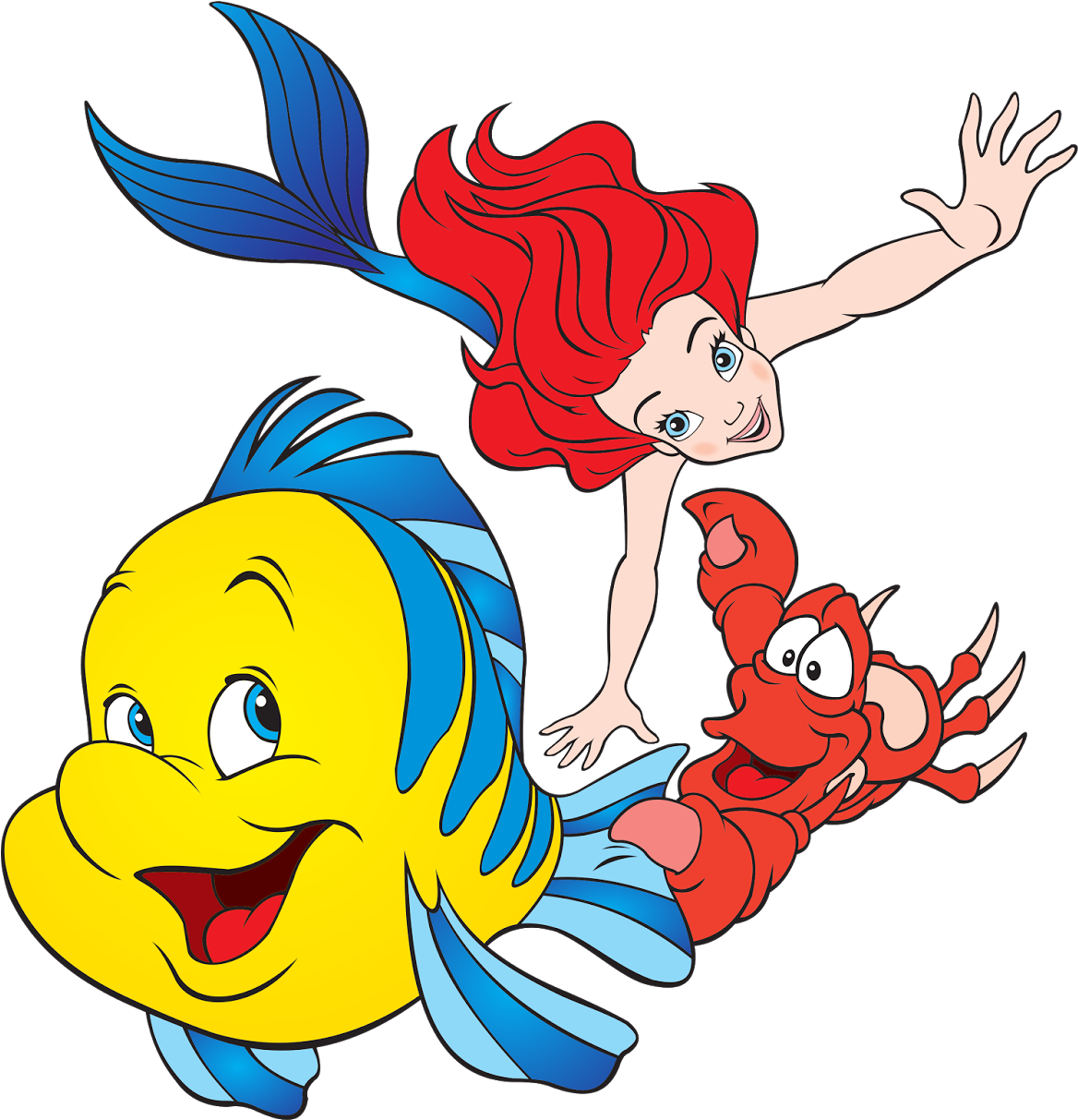 Animated Mermaidand Sea Friends Clipart