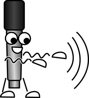 Animated Microphone Character