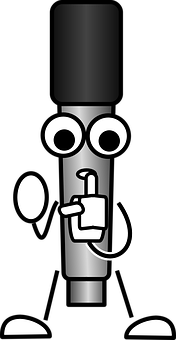 Animated Microphone Character