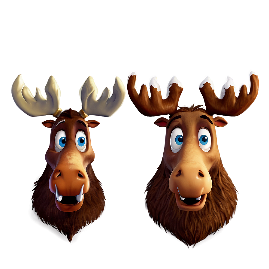 Animated Moose Head Character Png 89