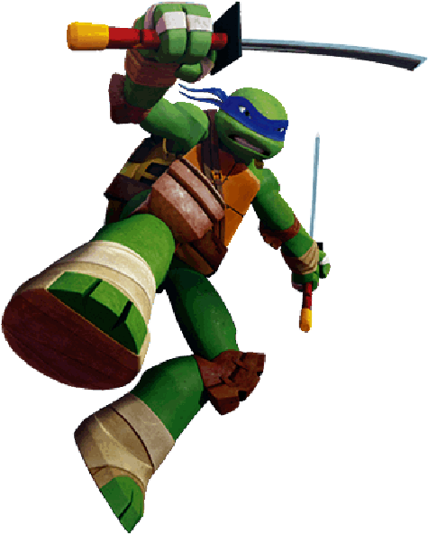 Animated Ninja Turtle With Weapons